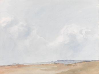 Pale sky with Cumulus Cloud
