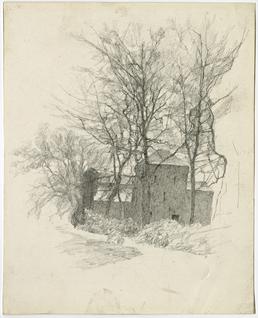 Building in trees by Archibald Knox