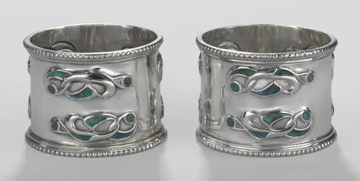 Liberty Cymric napkin rings designed by Archibald Knox
