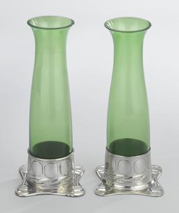 Liberty Tudric pewter pair of vases