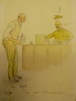First World War internee satirical cartoon