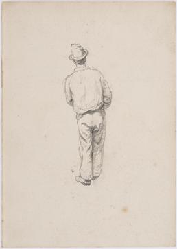 Man with hat, back view