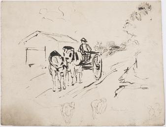 Cart with two horses