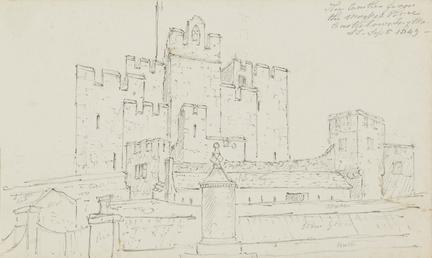 The Castle from the Market Place, Castletown, Isle…