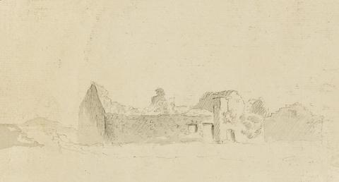 Pencil Drawing of Rushen Abbey Ruins (?)