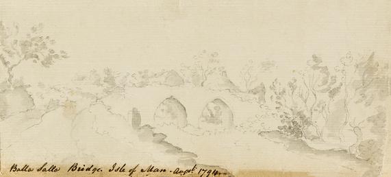 Pencil Drawing of Rushen Abbey Ruins 'Balla Salla…