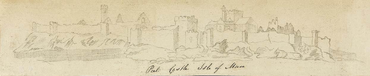 Pencil Drawing of 'Peel Castle, Isle of Man'