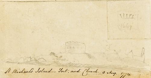 Pencil Drawing of 'St Michael's Island - Fort…