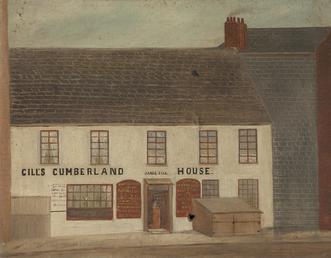 Facade of the public house 'Gill's Cumberland House'