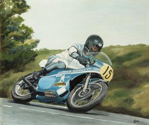 John Crellin (1951-2009) on motorbike