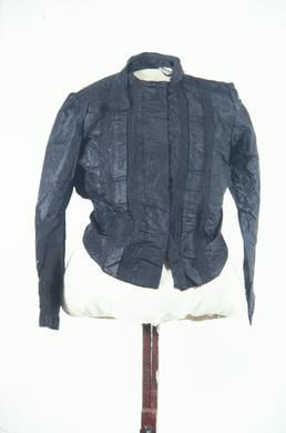 Women's short black satin Jacket