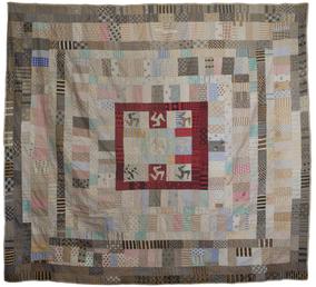 Patchwork quilt with three legs design