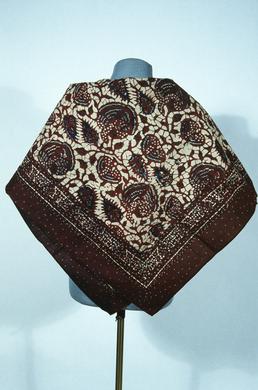 Square cotton batik scarf