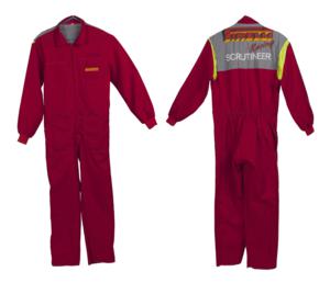 Overalls worn by a scrutineer at the Isle…