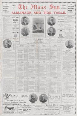 The Manx Sun Almanac & Tide Table 1906