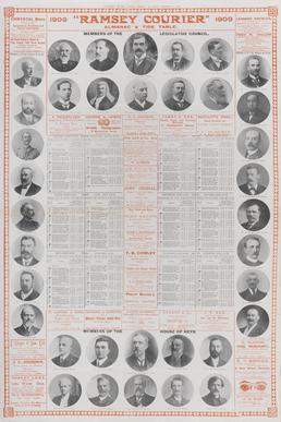 Ramsey Courier Almanac & Tide Table 1909