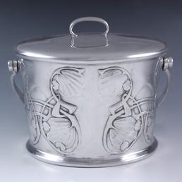 Tudric Pewter Lidded Biscuit Barrell