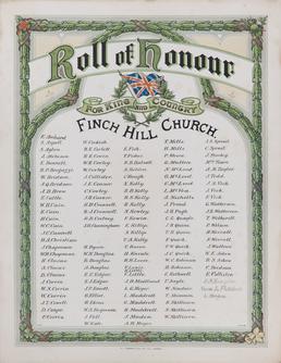 Finch Hill United Reformed Church roll of honour…