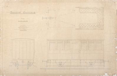 Plan of Isle of Man Railway saloon carriage