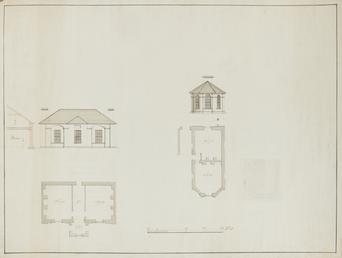 Plans and elevations of Court House, Isle of…