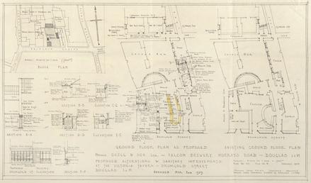 Plan of proposed alterations and sanitary improvements, Victoria…
