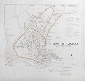 Plan of Douglas amenites with bus routes