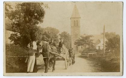 Horse and cart at Bride village