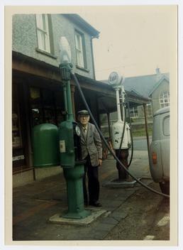 James Edward Clegg at the old petrol station,…
