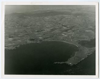 Aerial view of Castletown and Langness