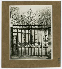 Wrought iron gates at the Nunnery, Braddan
