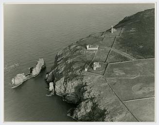 Calf of Man aerial view showing old and…