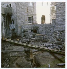 Castle Rushen excavations c. 1989.