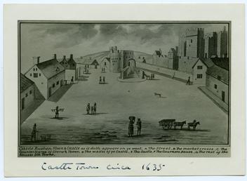 Photograph of etching of Castletown