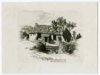Drawing of Kissack's cottage, Jurby