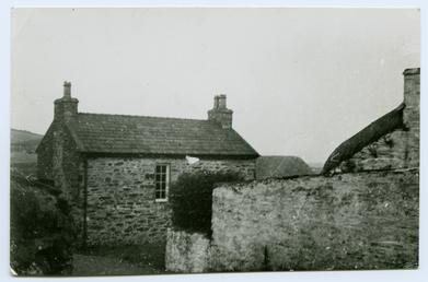 Cregneash Weaver's house rear view & gable of…