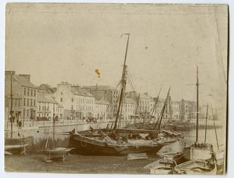 Boats at low tide, North Quay, Douglas