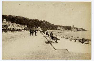 Queen's Promenade, Douglas, showing Derby Castle and station