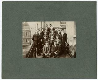 'Manx Sun' newspaper staff, including William Cubbon, Douglas