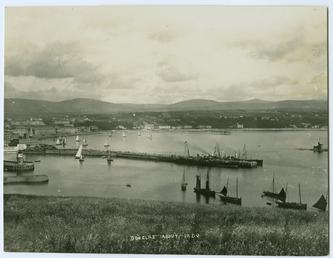 Douglas Bay from Douglas Head showing the piers