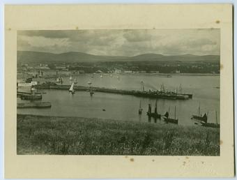 Douglas Bay from Douglas Head, showing the piers