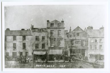 North Quay, Douglas, including Lewthwaite's paper warehouse and…