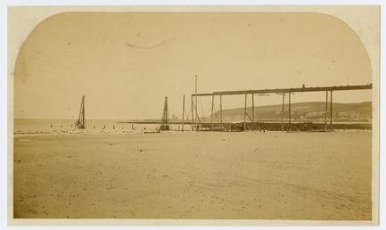 Construction of the Iron Pier, Broadway, Douglas