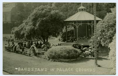 Band stand in Palace grounds, Douglas
