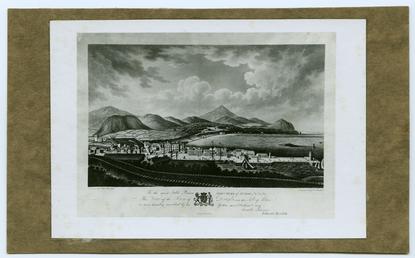 Early etching showing Douglas bay