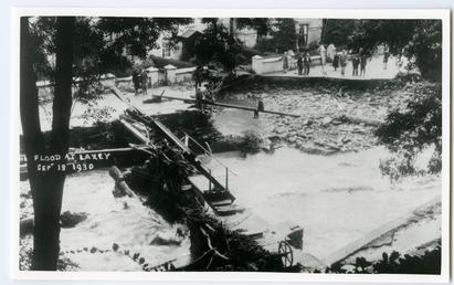 The flood at Laxey, September 18th 1930