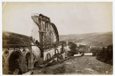 Laxey Wheel with Laxey village in background