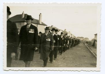 British Legion parading through Onchan