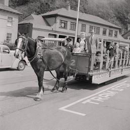 Mr & Mrs King on horse tram, Tourist…
