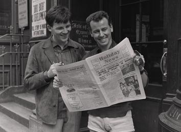 Robin Hall and Jimmy MacGreggor, reading Holiday News