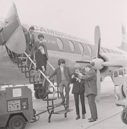 The Rolling Stones land at Ronaldsway Airport